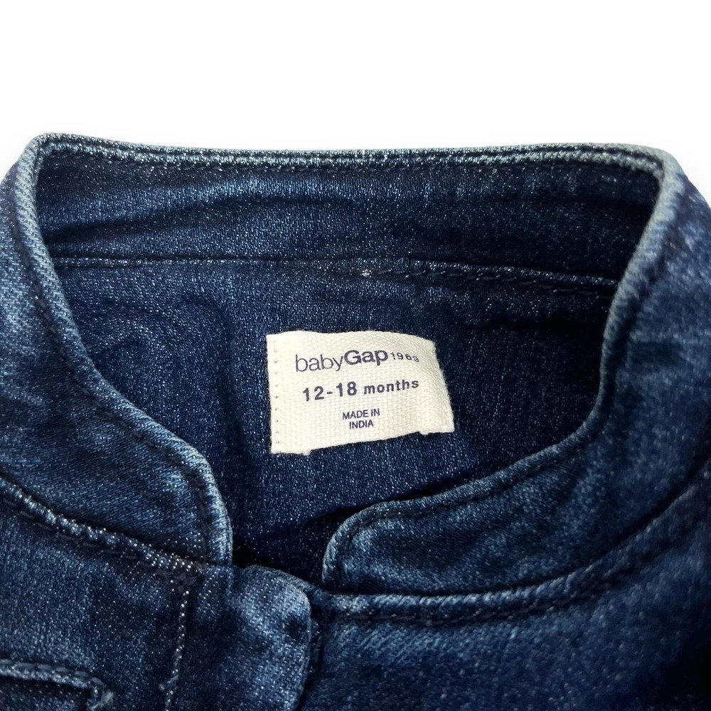 Baby Gap 1989 Dark Wash Denim Jean Jacket 12-18 Months - Picture 2 of 7